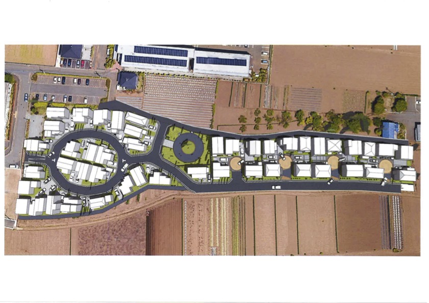 ループ状の開発道路にオープンエアな空間を設けた大型プロジェクト 事例紹介 結ランドスケープデザイン